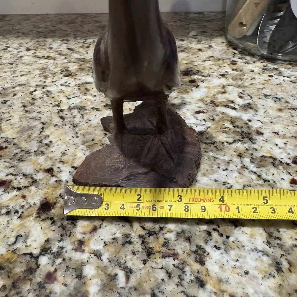 Hand Carved Wooden Roadrunner Bird Figurine Folk Art 8.5"‎ Mexico Style - Picture 12 of 12